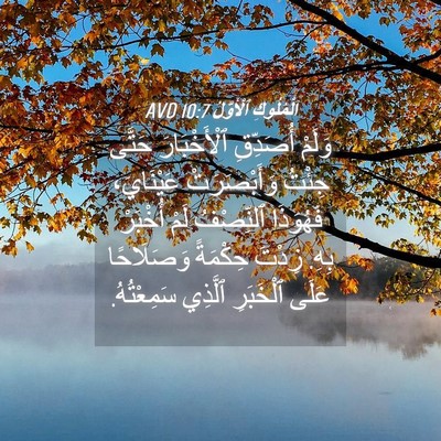 Picture 04 - اَلْمُلُوكِ ٱلْأَوَّلُ 10:7 AVD - وَلَمْ أُصَدِّقِ - Bible Verse Picture