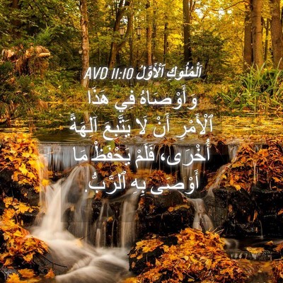Picture 04 - اَلْمُلُوكِ ٱلْأَوَّلُ 11:10 AVD - وَأَوْصَاهُ فِي هَذَا - Bible Verse Picture