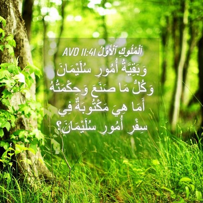 Picture 04 - اَلْمُلُوكِ ٱلْأَوَّلُ 11:41 AVD - وَبَقِيَّةُ أُمُورِ - Bible Verse Picture