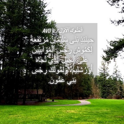 Picture 04 - اَلْمُلُوكِ ٱلْأَوَّلُ 11:7 AVD - حِينَئِذٍ بَنَى - Bible Verse Picture
