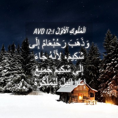 Picture 04 - اَلْمُلُوكِ ٱلْأَوَّلُ 12:1 AVD - وَذَهَبَ رَحُبْعَامُ - Bible Verse Picture