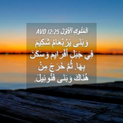 Picture 04 - اَلْمُلُوكِ ٱلْأَوَّلُ 12:25 AVD - وَبَنَى يَرُبْعَامُ - Bible Verse Picture