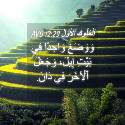 Picture 04 - اَلْمُلُوكِ ٱلْأَوَّلُ 12:29 AVD - وَوَضَعَ وَاحِدًا فِي - Bible Verse Picture