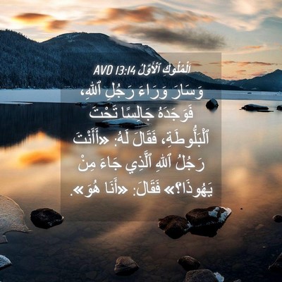 Picture 04 - اَلْمُلُوكِ ٱلْأَوَّلُ 13:14 AVD - وَسَارَ وَرَاءَ رَجُلِ - Bible Verse Picture