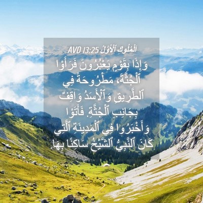 Picture 04 - اَلْمُلُوكِ ٱلْأَوَّلُ 13:25 AVD - وَإِذَا بِقَوْمٍ - Bible Verse Picture