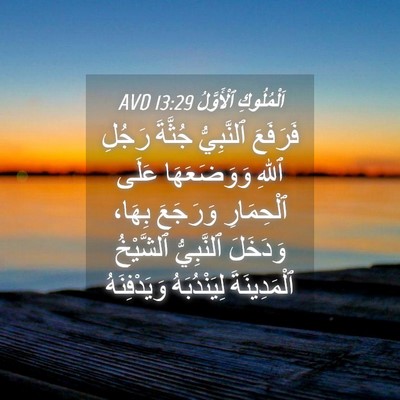 Picture 04 - اَلْمُلُوكِ ٱلْأَوَّلُ 13:29 AVD - فَرَفَعَ ٱلنَّبِيُّ - Bible Verse Picture