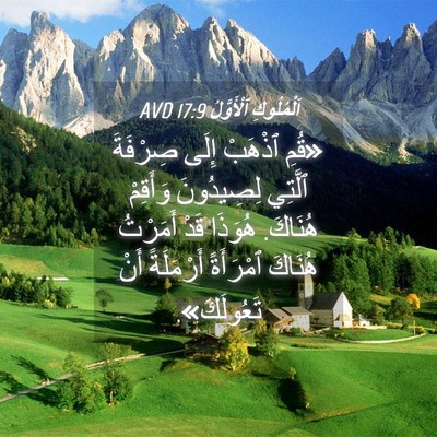 Picture 04 - اَلْمُلُوكِ ٱلْأَوَّلُ 17:9 AVD - «قُمِ ٱذْهَبْ إِلَى - Bible Verse Picture