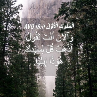 Picture 04 - اَلْمُلُوكِ ٱلْأَوَّلُ 18:11 AVD - وَٱلْآنَ أَنْتَ تَقُولُ: - Bible Verse Picture