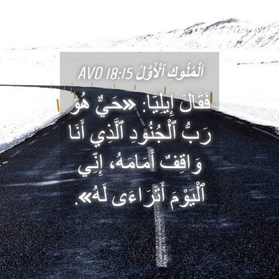 Picture 04 - اَلْمُلُوكِ ٱلْأَوَّلُ 18:15 AVD - فَقَالَ إِيلِيَّا: «حَيٌّ - Bible Verse Picture