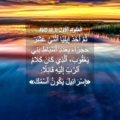 Picture 04 - اَلْمُلُوكِ ٱلْأَوَّلُ 18:31 AVD - ثُمَّ أَخَذَ إِيلِيَّا - Bible Verse Picture