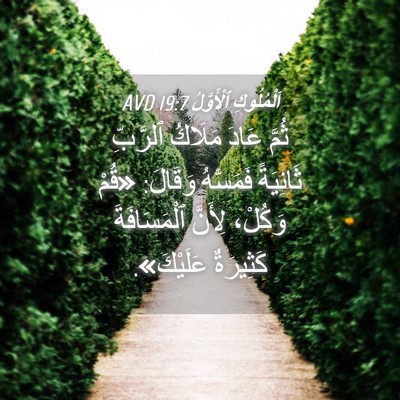 Picture 04 - اَلْمُلُوكِ ٱلْأَوَّلُ 19:7 AVD - ثُمَّ عَادَ مَلَاكُ - Bible Verse Picture