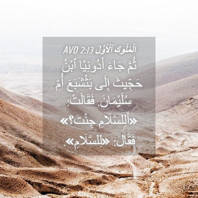 Picture 04 - اَلْمُلُوكِ ٱلْأَوَّلُ 2:13 AVD - ثُمَّ جَاءَ أَدُونِيَّا - Bible Verse Picture
