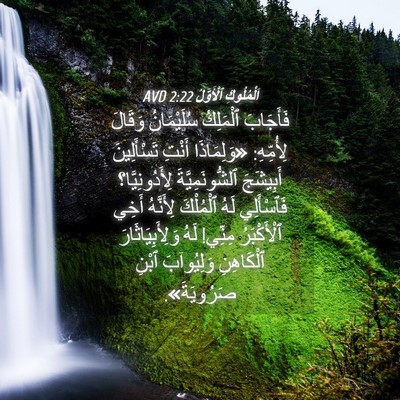 Picture 04 - اَلْمُلُوكِ ٱلْأَوَّلُ 2:22 AVD - فَأَجَابَ ٱلْمَلِكُ - Bible Verse Picture