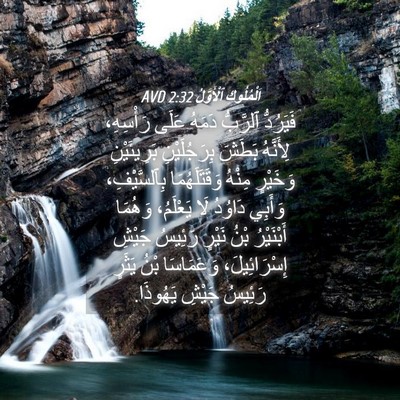 Picture 04 - اَلْمُلُوكِ ٱلْأَوَّلُ 2:32 AVD - فَيَرُدُّ ٱلرَّبُّ دَمَهُ - Bible Verse Picture