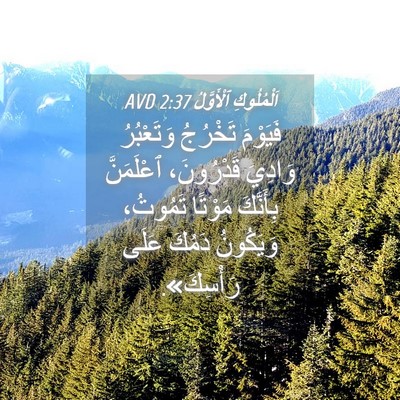 Picture 04 - اَلْمُلُوكِ ٱلْأَوَّلُ 2:37 AVD - فَيَوْمَ تَخْرُجُ - Bible Verse Picture