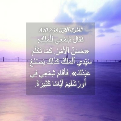 Picture 04 - اَلْمُلُوكِ ٱلْأَوَّلُ 2:38 AVD - فَقَالَ شِمْعِي - Bible Verse Picture