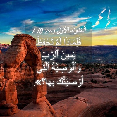 Picture 04 - اَلْمُلُوكِ ٱلْأَوَّلُ 2:43 AVD - فَلِمَاذَا لَمْ تَحْفَظْ - Bible Verse Picture