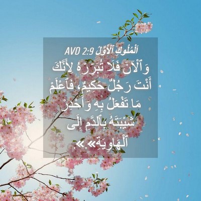 Picture 04 - اَلْمُلُوكِ ٱلْأَوَّلُ 2:9 AVD - وَٱلْآنَ فَلَا - Bible Verse Picture