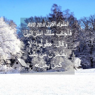 Picture 04 - اَلْمُلُوكِ ٱلْأَوَّلُ 20:11 AVD - فَأَجَابَ مَلِكُ - Bible Verse Picture