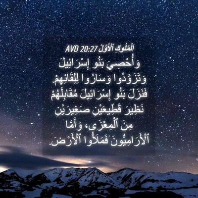 Picture 04 - اَلْمُلُوكِ ٱلْأَوَّلُ 20:27 AVD - وَأُحْصِيَ بَنُو - Bible Verse Picture