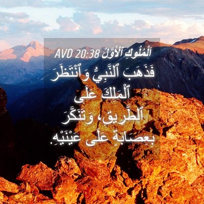 Picture 04 - اَلْمُلُوكِ ٱلْأَوَّلُ 20:38 AVD - فَذَهَبَ ٱلنَّبِيُّ - Bible Verse Picture