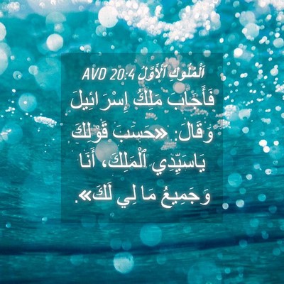 Picture 04 - اَلْمُلُوكِ ٱلْأَوَّلُ 20:4 AVD - فَأَجَابَ مَلِكُ - Bible Verse Picture