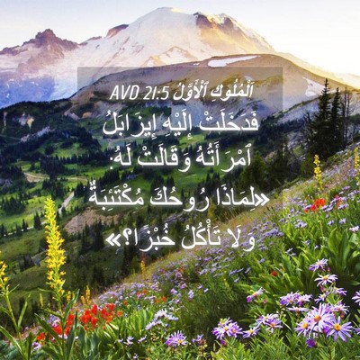 Picture 04 - اَلْمُلُوكِ ٱلْأَوَّلُ 21:5 AVD - فَدَخَلَتْ إِلَيْهِ - Bible Verse Picture
