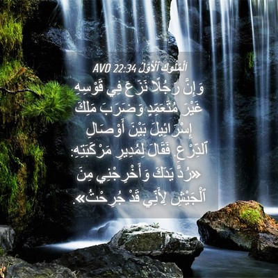 Picture 04 - اَلْمُلُوكِ ٱلْأَوَّلُ 22:34 AVD - وَإِنَّ رَجُلًا نَزَعَ فِي - Bible Verse Picture