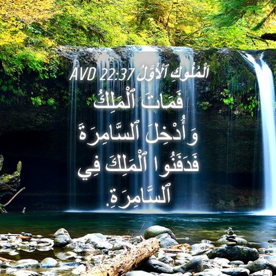 Picture 04 - اَلْمُلُوكِ ٱلْأَوَّلُ 22:37 AVD - فَمَاتَ ٱلْمَلِكُ - Bible Verse Picture