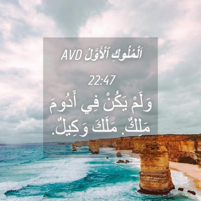 Picture 04 - اَلْمُلُوكِ ٱلْأَوَّلُ 22:47 AVD - وَلَمْ يَكُنْ فِي أَدُومَ - Bible Verse Picture