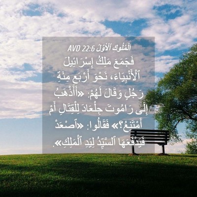 Picture 04 - اَلْمُلُوكِ ٱلْأَوَّلُ 22:6 AVD - فَجَمَعَ مَلِكُ - Bible Verse Picture