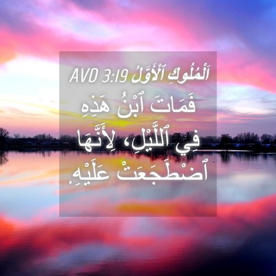 Picture 04 - اَلْمُلُوكِ ٱلْأَوَّلُ 3:19 AVD - فَمَاتَ ٱبْنُ هَذِهِ فِي - Bible Verse Picture