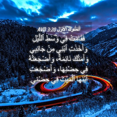 Picture 04 - اَلْمُلُوكِ ٱلْأَوَّلُ 3:20 AVD - فَقَامَتْ فِي وَسَطِ - Bible Verse Picture