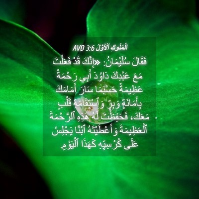 Picture 04 - اَلْمُلُوكِ ٱلْأَوَّلُ 3:6 AVD - فَقَالَ سُلَيْمَانُ: - Bible Verse Picture
