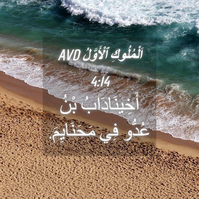 Picture 04 - اَلْمُلُوكِ ٱلْأَوَّلُ 4:14 AVD - أَخِينَادَابُ بْنُ عُدُّو - Bible Verse Picture
