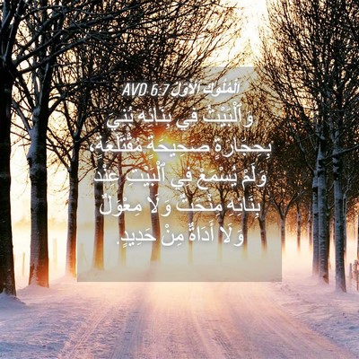 Picture 04 - اَلْمُلُوكِ ٱلْأَوَّلُ 6:7 AVD - وَٱلْبَيْتُ فِي بِنَائِهِ - Bible Verse Picture