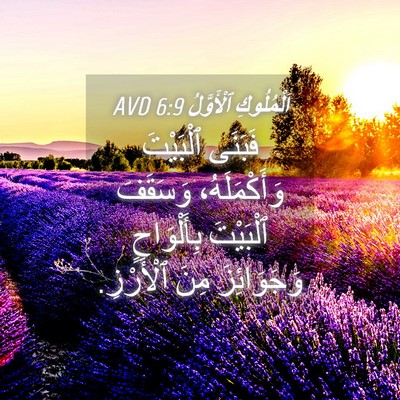 Picture 04 - اَلْمُلُوكِ ٱلْأَوَّلُ 6:9 AVD - فَبَنَى ٱلْبَيْتَ - Bible Verse Picture