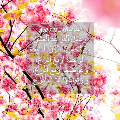 Picture 04 - اَلْمُلُوكِ ٱلْأَوَّلُ 7:27 AVD - وَعَمِلَ ٱلْقَوَاعِدَ - Bible Verse Picture