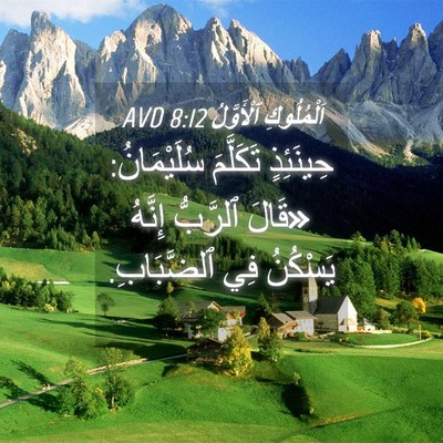Picture 04 - اَلْمُلُوكِ ٱلْأَوَّلُ 8:12 AVD - حِينَئِذٍ تَكَلَّمَ - Bible Verse Picture