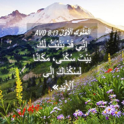 Picture 04 - اَلْمُلُوكِ ٱلْأَوَّلُ 8:13 AVD - إِنِّي قَدْ بَنَيْتُ لَكَ - Bible Verse Picture