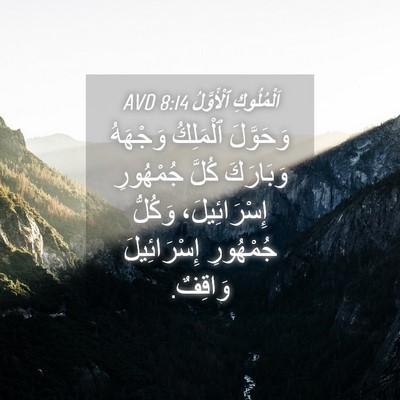Picture 04 - اَلْمُلُوكِ ٱلْأَوَّلُ 8:14 AVD - وَحَوَّلَ ٱلْمَلِكُ - Bible Verse Picture
