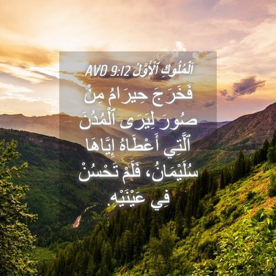 Picture 04 - اَلْمُلُوكِ ٱلْأَوَّلُ 9:12 AVD - فَخَرَجَ حِيرَامُ مِنْ - Bible Verse Picture