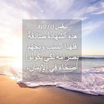 Picture 04 - تِيطُس 1:13 AVD - هَذِهِ ٱلشَّهَادَةُ - Bible Verse Picture