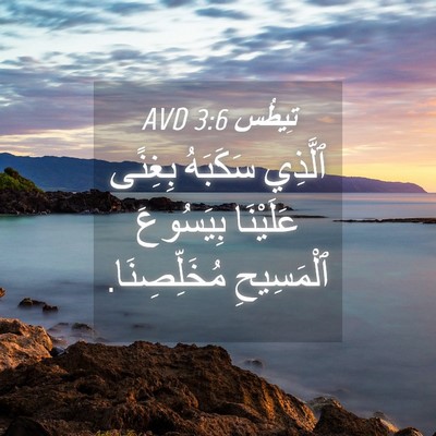 Picture 04 - تِيطُس 3:6 AVD - ٱلَّذِي سَكَبَهُ بِغِنًى - Bible Verse Picture