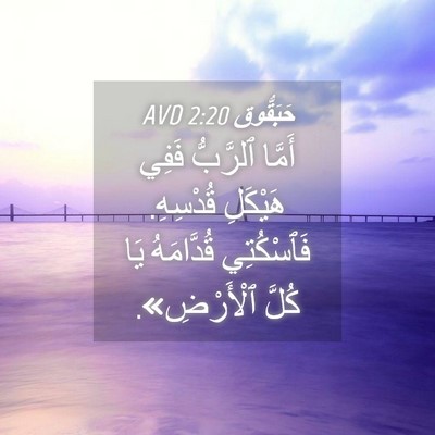 Picture 04 - حَبَقُّوق 2:20 AVD - أَمَّا ٱلرَّبُّ فَفِي - Bible Verse Picture
