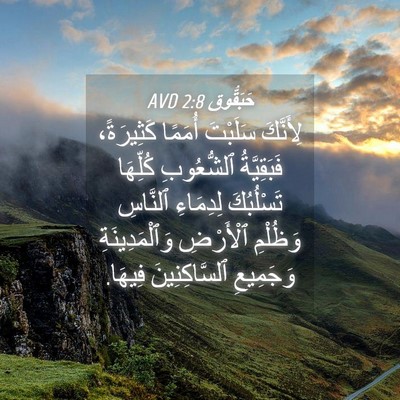 Picture 04 - حَبَقُّوق 2:8 AVD - لِأَنَّكَ سَلَبْتَ - Bible Verse Picture