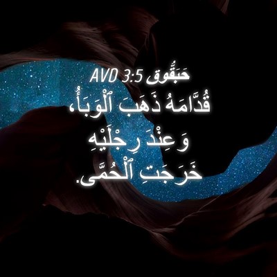 Picture 04 - حَبَقُّوق 3:5 AVD - قُدَّامَهُ ذَهَبَ - Bible Verse Picture