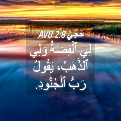 Picture 04 - حَجَّي 2:8 AVD - لِي ٱلْفِضَّةُ وَلِي - Bible Verse Picture