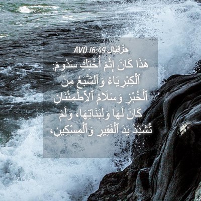 Picture 04 - حِزْقِيَال 16:49 AVD - هَذَا كَانَ إِثْمَ - Bible Verse Picture