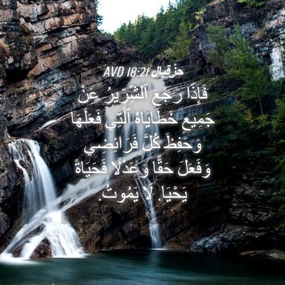 Picture 04 - حِزْقِيَال 18:21 AVD - فَإِذَا رَجَعَ - Bible Verse Picture